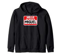 Miguel Hello Hi My Name Is Maglietta con Nome Personalizzato Felpa con Cappuccio