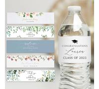 Miguha 30 etichette personalizzate for bottiglie d'acqua, adesivi decorativi autoadesivi for bottiglie a tema vegetale personalizzati for bomboniere, matrimoni