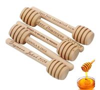 miguha Bastoncini for Miele in Legno Personalizzati, Cucchiaio in Legno for Miele, Nome Personalizzato, Data, Regali for Feste di Nozze, Utensili da Dessert, cucchiai in Legno Ape(30pcs,8cm)