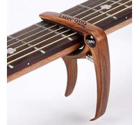 Miguha Capotasto per chitarra personalizzato, clip di accordatura incisa su misura, regali per testimoni di nozze di insegnanti di musica chitarristi, accessori per musicisti e band(Brown)