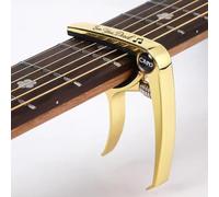 Miguha Capotasto per chitarra personalizzato, clip di accordatura incisa su misura, regali per testimoni di nozze di insegnanti di musica chitarristi, accessori per musicisti e band(Gold)