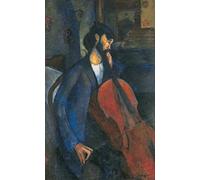 MiguOo Arte della Parete Della Tela Poster Stampe Artistiche Famoso il Violoncellista di Amedeo Modigliani per L'arredamento del Corridoio 60x90cm