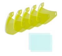 MIGVAN Maschera per saldatura Set di 7 lenti protettive, vetri di ricambio interni ed esterni, 5× schermi esterni + 2× schermi interni, lenti di ricambio per maschera saldatura autoscurante H-21