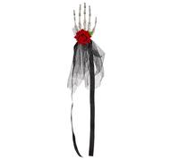 Mihauuke Forcine per artigli con teschio, Forcine per mani con teschio di Halloween,Copricapo punk con rosa - Forcine per capelli con artiglio a forma di teschio, mollette per capelli con