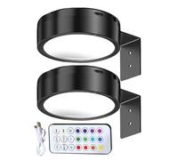Mihauuke Luci per Cornici da Parete | 2 Lampade per Dipinti USB Ricaricabili | Luce Magnetica con Telecomando Regolabile a 3 Colori per ambienti come Hotel Museo Teatro Camera da Letto Sala Soggiorno