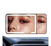 Mihauuke Specchietto Visore con Luce,Retrovisore LED Antiriflesso Cosmetico | Clip Cosmico Parasole Regolabile 3X Dettagliato Accessori Interni per Donne Ragazze