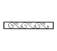 MIHIMO design Supporto per fioriera per davanzale esterno, protezione contro le cadute, griglia per finestre, protegge il vaso di fiori, tutti i modelli e dimensioni, 178 cm, nero