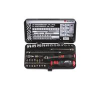 MIHIMO design Würth - Set di chiavi a bussola da 1/4", 33 pezzi, cassetta degli attrezzi di alta qualità con cricchetto, dadi e punte, ideale per officina, auto e casa
