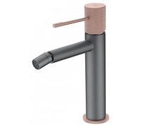 MIICE Rubinetto Monocomando per Bidet in Ottone Rubinetti WC Rubinetti Bagno per Acqua Freddo/Calda Grigio Champagne BDD038-2GC