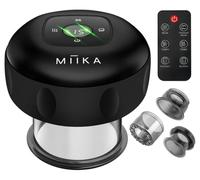 MIIKA Set di coppettazione elettrica con telecomando, custodia da viaggio inclusa, massaggiatore intelligente per terapia di massaggio, luce rossa e ventose riscaldate per rilassamento del corpo