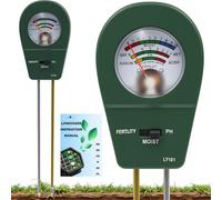 MIILLPOP Misuratore del Suolo 3 in 1, Tester Terreno Multifunzionale per umidità/Fertilità/PH, Tester per Il Suolo, Misuratore di Terreno Giardino, con Istruzioni(Non Sono Necessarie Batterie)