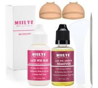 MIILYE - Set di Rimozione per Colla di Parrucche Invisibili, Impermeabile, Con Colla di Ricambio e Solvente, Tenuta Leggera per Parrucche, Peli in Poli, Toupee e Sistemi Cosmetici per Capelli