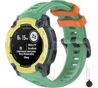 Miimall Cinturino Compatibile per Instinct 3 50mm, Resistente Cover in Silicone Antigraffio, Materiale Flessibile Anti-Scivolo, Sottile Orologio di Ricambio Outdoor per Instinct 3 50mm, Verde