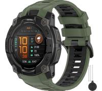 Miimall Cinturino da 22 mm/26 mm compatibile con Garmin Instinct 3 45 mm/50 mm AMOLED/Solar/Tactical Edition, cinturino di ricambio traspirante in morbido silicone, cinturino di ricambio regolabile