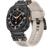 Miimall Cinturino per Samsung Galaxy Watch Ultra 47mm, Silicone Elastico, Sottile Strap Regolabile con Fibbia, Banda Leggera Uomo Donna per Samsung Galaxy Watch Ultra 47mm, Stella d'oro