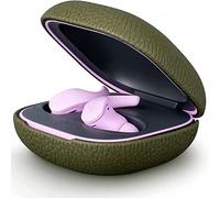 Miimall Compatibile con Beats Fit Pro, custodia protettiva in vera pelle con cinturino anti-smarrimento, custodia protettiva anti-goccia antiurto per Beats Fit Pro - verde militare