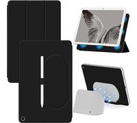 Miimall Custodia Compatibile con Google Pixel Tablet, TPU Cover Flessibile Antigraffio, Cavalletto Tre-Pieghe, Attacco Magnetico, Case Protettivo Sottile per Google Pixel Tablet, Nero