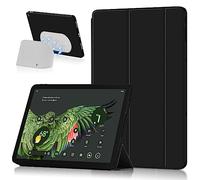 Miimall Custodia Compatibile con Google Pixel Tablet, TPU Flessibile Antigraffio Cover, Protettivo Tre-Pieghe Cavalletto, Case Protettivo Sottile Antiscivolo per Google Pixel Tablet, Nero