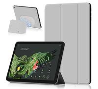 Miimall Custodia Compatibile con Google Pixel Tablet, TPU Flessibile Antigraffio Cover, Protettivo Tre-Pieghe Cavalletto, Case Protettivo Sottile Antiscivolo per Google Pixel Tablet, Grigio