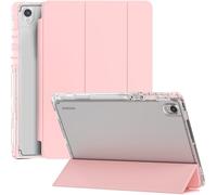 Miimall Custodia Compatibile con Samsung Galaxy Tab S11, Case TPU Anti-Scivolamento, Supporto a Tre Pieghe, Scomparto per Penna, Cover Protettiva in PC Anti-Graffi per Samsung Galaxy Tab S11, Rosa