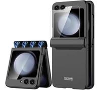 Miimall Custodia Compatibile con Samsung Galaxy Z Flip 5, Cerniera Magnetica, Pellicola Protettiva HD, Cover Antiurto PC, Case Antiscivolo Protettiva Sottile per Samsung Galaxy Z Flip 5, Nero