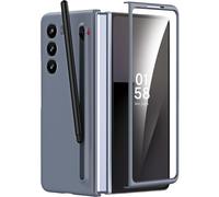 Miimall Custodia Compatibile con Samsung Galaxy Z Fold 7 con Penna, Portapenna Pop-up, Pellicola HD, Copertura Antiurto in PC con Penna, Case Protettive per Samsung Galaxy z Fold 7, Grigio Scuro