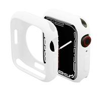 Miimall Custodia per Apple Watch Serie 9/8/7 45mm, Case Protettiva in TPU, Case Sottile Antiurto Senza Protettore Dello Schermo, Cover con Cornice Morbida per Apple Watch 45mm Serie 9/8/7, Bianco