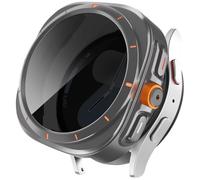 Miimall Custodia per Samsung Galaxy Watch 7 40mm, Robusta Cover Anti-Shock in PC, Pellicola Anti-Spia, Supporto per la Ricarica Wireless, Cover Protettiva per Galaxy Watch 7 40mm, Grigio