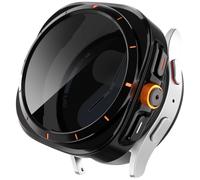 Miimall Custodia per Samsung Galaxy Watch 7 44mm, Robusta Cover Anti-Shock in PC, Pellicola Anti-Spia, Supporto per la Ricarica Wireless, Cover Protettiva per Galaxy Watch 7 44mm, Nero