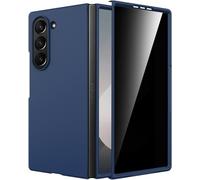 Miimall Custodia per Samsung Galaxy Z Fold 7, Cover Sottile con Pellicola Anti Spia, Protezione per la Fotocamera, Cover Antiurto in PC, Custodia Protettiva Antiscivolo per Galaxy Z Fold 7, Blu