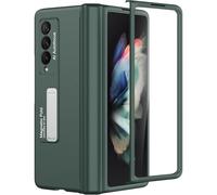 Miimall Custodia per Samsung Z Fold 3 con pellicola protettiva integrata, cerniera magnetica e supporto, slim fit e leggero, Mi-Grade a prova di caduta, antiurto, resistente, opaca, copertura completa