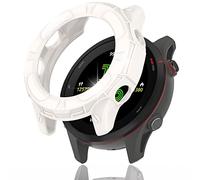 Miimall Custodia protettiva compatibile con Garmin Forerunner 255/Forerunner 255 Music, in morbido TPU, antiurto, ultrasottile, in silicone, colore: bianco