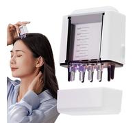 Miini - Massaggio elettrico per la testa con luce rossa, applicatore elettrico per olio per cuoio capelluto, applicatore elettrico per olio per capelli e massaggiatore per cuoio capelluto, pettine