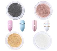 MIini, perle di caviale, 4 vetro, mini perline per nail art, oro rosa, oro, nero, in metallo, per donne e ragazze, strumenti fai da te, decorazioni per manicure