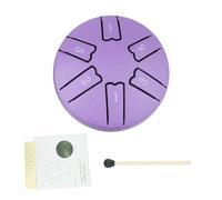 Miini - Tamburo per lingua in acciaio, 7,6 cm, con bacchetta, percussione, per educazione musicale, adulti, bambini, guarigione del suono, meditazione personale, yoga