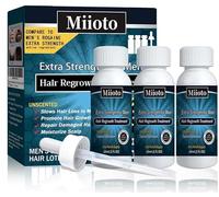 Miioto Anticaduta Capelli Uomo, Siero Crescita Capelli, Acceleratore Crescita Capelli, Siero Capelli Crescita Adatto a Tutti i Tipi di Capelli, Rendere i Capelli Più Folti, 3 * 60 ML