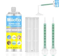 Miioto Colla Epossidica Bicomponente, Colla Epossidica, Colla Bicomponente, Colle Epoxy per Plastica, Ceramica, Vetro, Legno, Gomma, Metallo (50g)