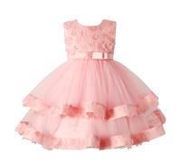 Miipat Abitos per Bambina Senza Maniche in Tulle Principessa Abiti da Festa per Bambine in età Prescolare Abiti Formali da Compleanno da Damigella d'Onore da Matrimonio 120 4-5 Anni