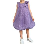 Miipat Ragazze Abito Tulle Bambini Paillette Abiti Senza Maniche Principessa Bambino Ragazza Abito per La Festa di Compleanno Matrimonio(Viola 130 7-8 Anni)