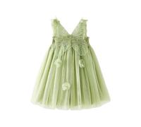 Miipat Vestito per Bambina Tulle Senza Maniche Farfalla Abito Bambino Ragazze Principessa Abiti Ragazze la Festa di Compleanno Vestiti Verde 100 2-3 Anni
