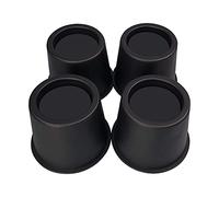 MIIX HOME - Rialzi rotondi resistenti per letti da 10 cm, per mobili, sedie, divani o divani, estensori per gambe del tavolo, supportano fino a 226,8 kg, nero, 1 set da 4 pezzi