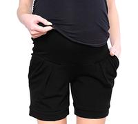MijaCulture Pantaloncini/Pantaloni Premaman Corti per L'Estate in Cotone 1047 (IT46 / L, Nero)