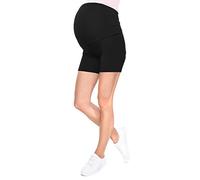 MijaCulture Pantaloncini Shorts Leggings 1/2 alta quality Premaman Mama Mia 1053 (M/L, nero)