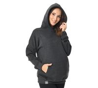 MijaCulture Umstandsmode 2in1 Stillpullover & Umstandspullover Stilltop Stillpulli Molly M001, grafite, L