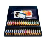 Mijello Honsell Mission Gold 86034 - Set di colori ad acquerello, 34 tubetti da 15 ml, colori ad acquerello avanzati, luminosità intensa, senza pigmenti di cobalto o cadmio