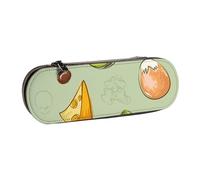 MIJKO Avocado al formaggio broccoli Doodle, Astuccio per matite Astuccio per matite in pelle PU Astuccio per penne a matita di grande capacità