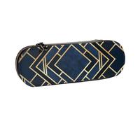MIJKO Blu fantasia Art Déco, Astuccio per matite Astuccio per matite in pelle PU Astuccio per penne a matita di grande capacità