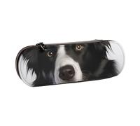 MIJKO Border collie, Astuccio per matite Astuccio per matite in pelle PU Astuccio per penne a matita di grande capacità