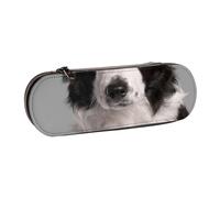 MIJKO Border collie, Astuccio per matite Astuccio per matite in pelle PU Astuccio per penne a matita di grande capacità