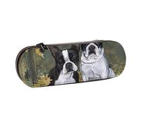 MIJKO Boston Terrier, Astuccio per matite Astuccio per matite in pelle PU Astuccio per penne a matita di grande capacità